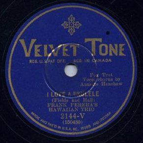 I Love A Ukulele-Velvet Tune 2144-V